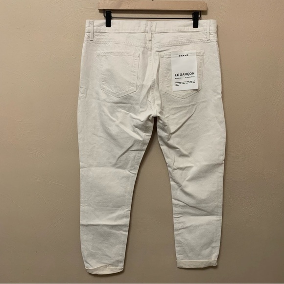 Frame Le Garcon Mid Rise Straight Fit Jeans Au Natural Heather Size 28 NWT New - Picture 8 of 13